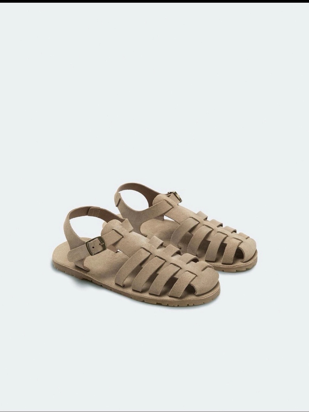 New Zara leather fisherman sandals size 13,5